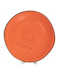 Тарелка Хорека коралл фарфор 21 см оранжевая Samold