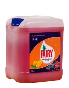 Гель жидкое средство для мытья посуды моющее фери 5 литров Апельсин Fairy