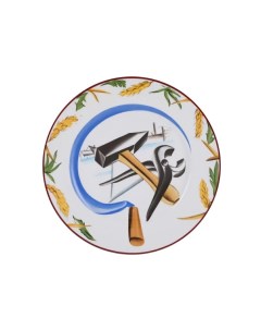 Декоративная тарелка Серп молот и клещи Императорский фарфоровый завод