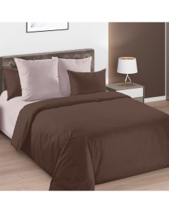 Комплект постельного белья Вкусное лето евро перкаль коричневый Текс-дизайн