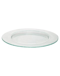 Блюдо сервировочное круглое BDK Band стеклянное 32 см прозрачное Pordamsa