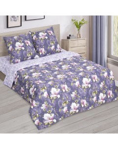 Постельное белье Романс 2 спальный бязь фиолетовый Арт-дизайн