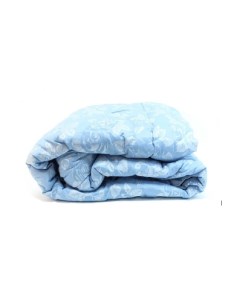 Одеяло холлофайбер 172х205 см чехол Тик 2 спальное голубые розы Матрасоптторг
