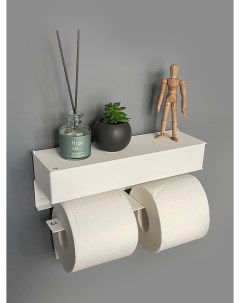 Держатель для туалетной бумаги с полкой металлический с ящиком Molinardi creativo
