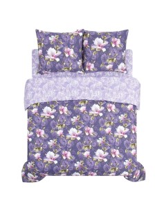 Комплект постельного белья Романс евро бязь фиолетовый Арт-дизайн