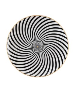 Тарелка десертная Спираль d 20 5 см цвет чёрный Nobrand