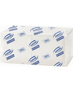 Салфетки бумажные Luscan Profi Pack 1 слой 24х24 белые 400шт упаковка Nobrand