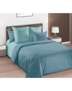 Комплект постельного белья Морская Волна 1 5 спальный перкаль бирюзовый Текс-дизайн