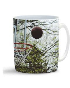 Кружка Высокая Баскетбол Баскетбольный мяч летит в сетку CCBCC042955 Coolpodarok