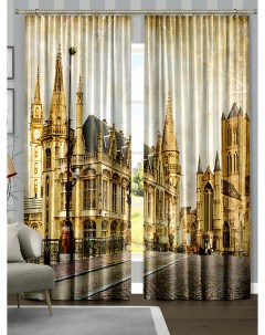 Фотошторы из ткани габардин 150 260 см 2 шт 3D шторы Fresh art