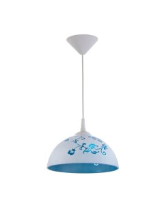 Светильник Колпак Рочелл 1 лампа E27 40Вт белый синий д 250 Bayerlux