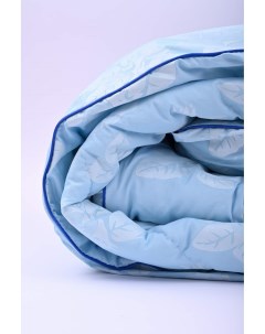 Одеяло холлофайбер 200х220 см чехол Тик голубые розы Евро Матрасоптторг