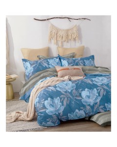Комплект постельного белья Mertolla семейный сатин голубой Primavelle