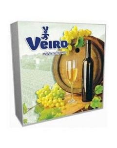 Салфетки бумажные Винтаж вино 3 слоя 33 х 33 см 20 шт Veiro