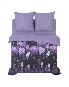 Комплект постельного белья Глициния семейный поплин фиолетовый Артпостель