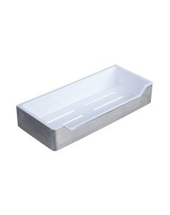 Полка для ванной комнаты Нotel FX 31003C 320х57х136 мм прямоугольная белая хром Fixsen
