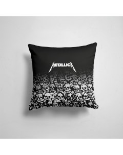 Подушка декоративная 45х45см Рок Metallica НА СПИНЕ 365home