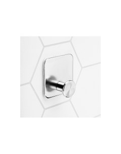 Крючок универсальный 5х5х2 см Серебро квадрат самоклеящийся El casa