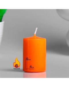 Свеча цилиндр ароматическая Апельсин 4х6 см Sima-land