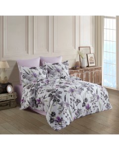 Комплект постельного белья Digital print семейный сатин фиолетовый Karven