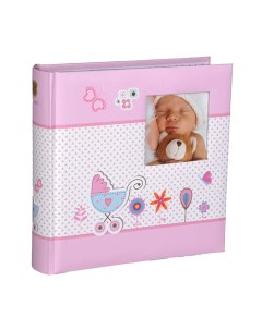Фотоальбом 10х15см 200 фото Baby Moments детский розовый Henzo