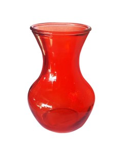 Ваза стеклянная декоративная Nina Glass Ганна настольная 18 см красная Ninaglass