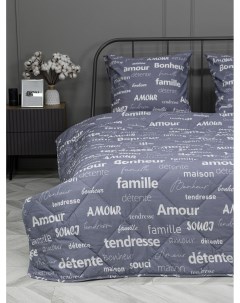 Комплект постельного белья Amour евро с одеялом Doncotton