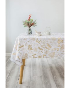 Скатерть 160X220 Poinsettia Белый золотистый Arya