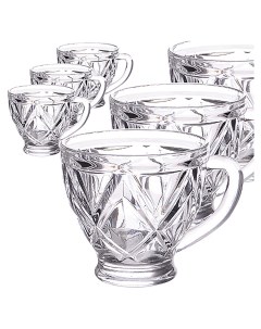 Чашки для чая набор 6 шт стеклянные 150 мл прозрачный Alat home