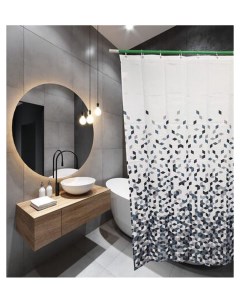 Штора для ванной комнаты 60211 с кольцами Градиентный ромб Стк