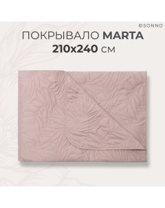 Покрывало стеганое двухстороннее MARTA размер Евро 210х240 см цвет Пудровый Sonno