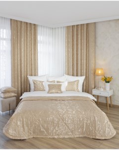 Покрывало стеганое 220х240 на кровать Версаль Песочный Evrika home