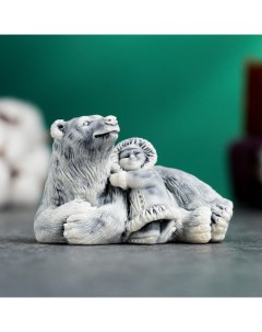 Фигура Девочка с медведем 9892142 4 см Сувениры из мраморной крошки