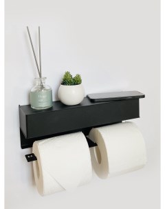 Держатель для туалетной бумаги с полкой металлический Molinardi creativo