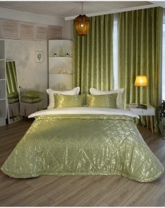 Покрывало стеганое 220х240 на кровать Версаль Светло зеленый Evrika home