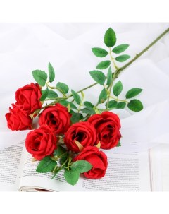 Цветы искусственные Роза Септима 5х65 см красный Nobrand