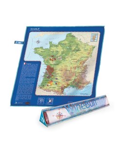 Салфетка из микрофибры для натирки стекла France Wine Map Soire home