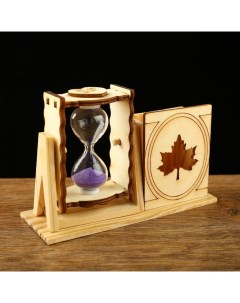 Песочные часы Кленовый лист сувенирные с карандашницей 10 х 13 5 см микс Nobrand