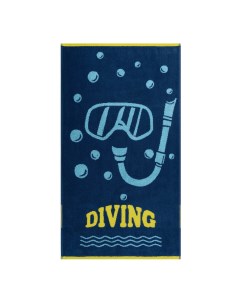 Полотенце Basic Diving 50 х 90 см махровое сине желтое Cleanelly