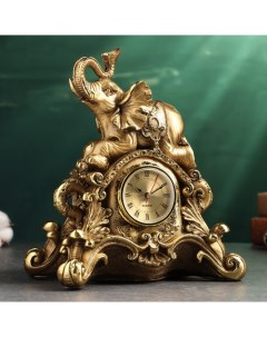Часы Слон 26х23х14см бронза Хорошие сувениры