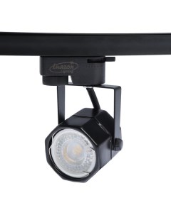 Трековый светильник под лампу Gu10 восемь граней корпус черный Luazon lighting