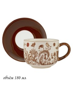Чайная пара блюдце и чашка керамика 180 мл Lenardi