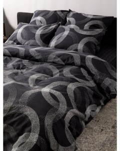 Комплект постельного белья Luisa de Rizzo Бабл 2 спальный бязь черный Ночь нежна