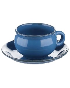 Пара чайная Синий крафт 250 мл D 9 H 6 см 3141219 Борисовская керамика