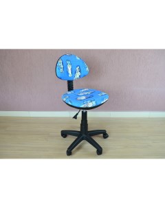 Кресло компьютерное детское Логика hit машинки на голубом фоне Фабрикант