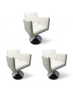 Парикмахерское кресло Лотос II Белый Гидравлика диск 3 кресла Мебель бьюти