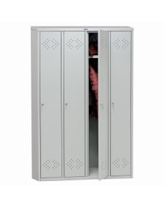 Шкаф металлический для одежды LS 41 четырехсекционный 1830х1130х500 мм 55 кг Практик