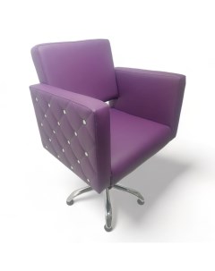 Парикмахерское кресло Гламурис Фиолетовый Гидравлика пятилучье Мебель бьюти