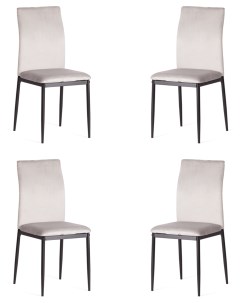 Комплект стульев для кухни CAPRI 4 шт вельвет светло серый Tetchair