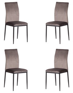 Комплект стульев для кухни CAPRI 4 шт вельвет темно серый Tetchair